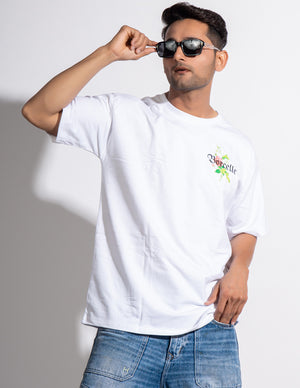 Round Neck White Oversized T-Shirt